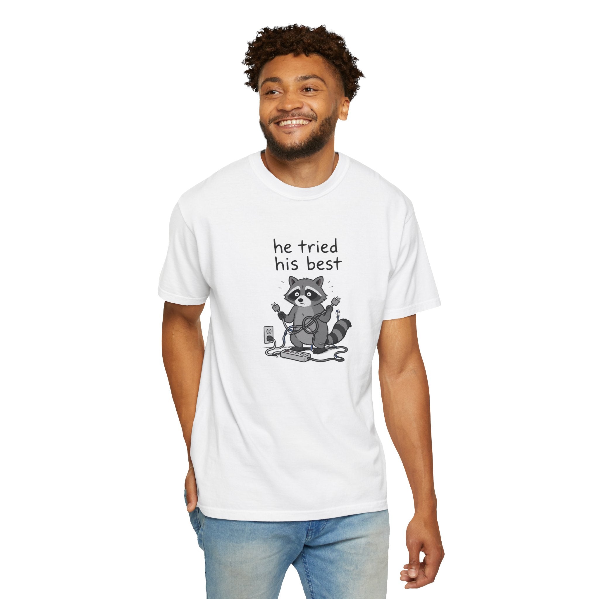 He Tried His Best Raccoon T-Shirt