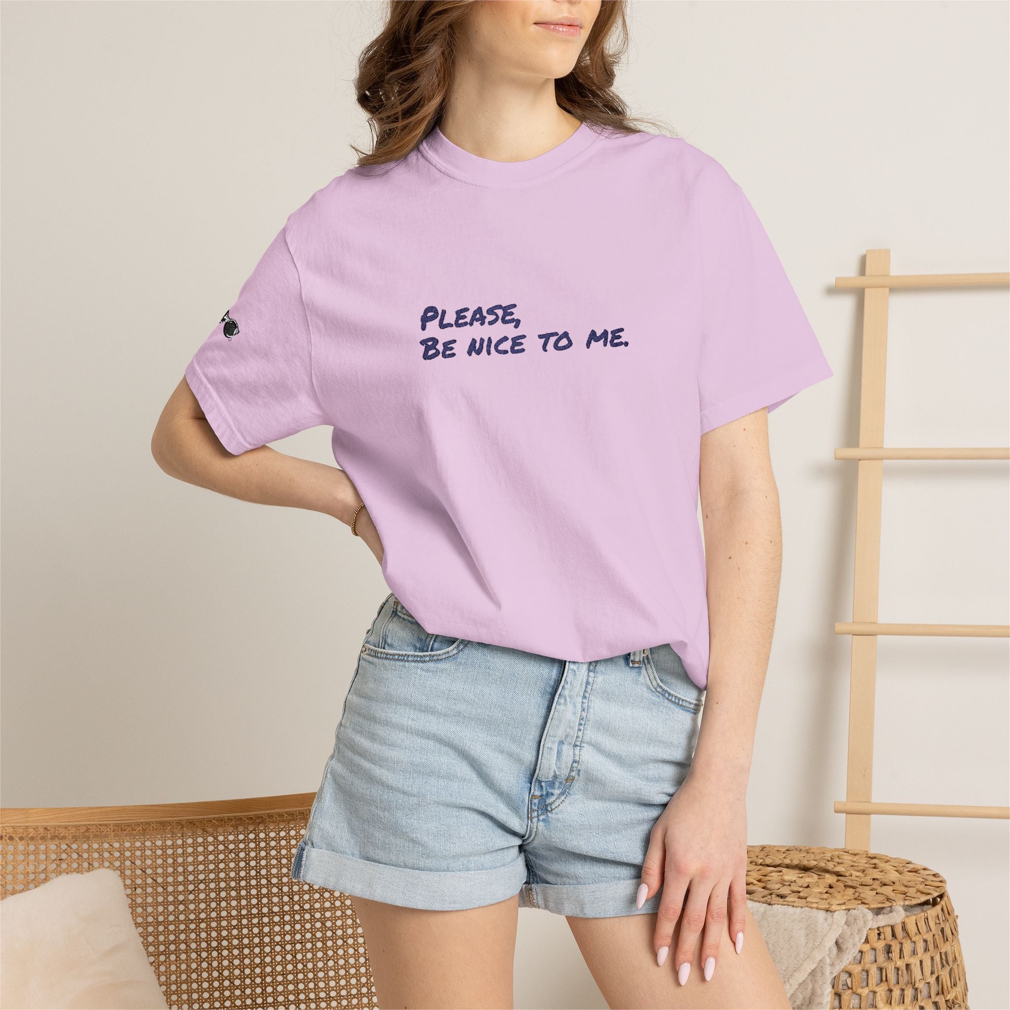 Be Nice Embroidered T-Shirt
